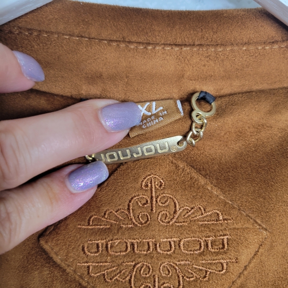 JouJou Camel Microfiber Moto Style Jacket - Picture 3 of 5